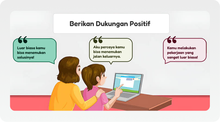 orang tua memberi dukungan positif untuk anak